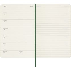 Moleskine 2025 Kalender | S | Uge | Poc. | Grøn