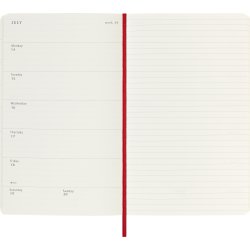 Moleskine 2025 Kalender | S | Uge | L | Rød