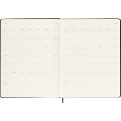 Moleskine 2025 Kalender | H | Uge | XL | Sort