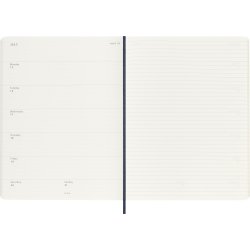 Moleskine 2025 Kalender | S | Uge | XL | Blå