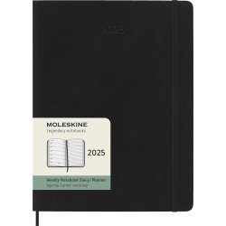 Moleskine 2025 Kalender | S | Uge | XL | Sort