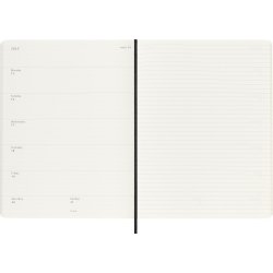 Moleskine 2025 Kalender | S | Uge | XL | Sort