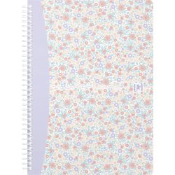 Oxford Floral Spiralbog B5 | Kvadreret | Ass.