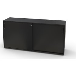 Jive+ Skydedørsskab m/4 rum m/lås mat sort, B160