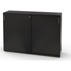 Jive+ Skydedørsskab m/6 rum m/lås mat sort, B160