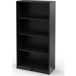 Jive hylla, 4 fack, mattsvart dekorlaminat, D35 cm