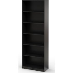 Jive hylla, 6 fack, mattsvart dekorlaminat, D35cm