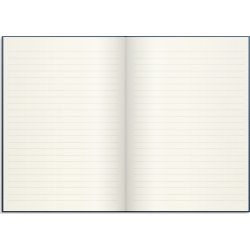 Burde Notesbog, tekstil, A5, linjeret, dark blue
