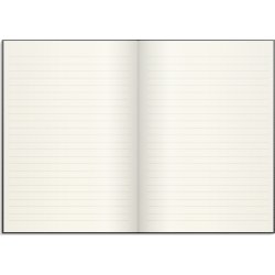 Burde Notesbog, tekstil, A5, linjeret, dark grey