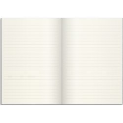 Burde Notesbog, tekstil, A5, linjeret, light grey