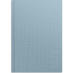 Burde Notesbog, tekstil, A5, linjeret, light blue