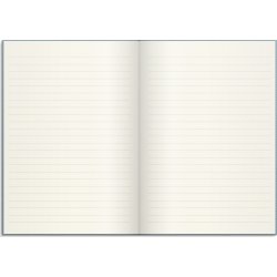 Burde Notesbog, tekstil, A5, linjeret, light blue