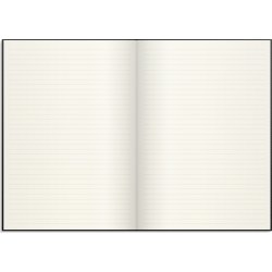 Burde Notesbog, tekstil, A4, linjeret, black