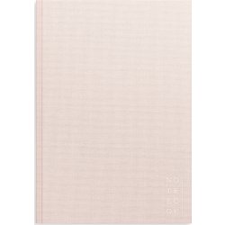Burde Notesbog, tekstil, A4, linjeret, pink