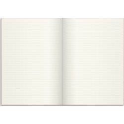 Burde Notesbog, tekstil, A4, linjeret, pink