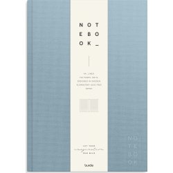 Burde Notesbog, tekstil, A4, linjeret, blue