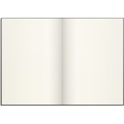 Burde Notesbog, tekstil, A5, blank, dark grey