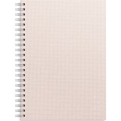 Burde Notesbog, tekstil, A4, linjeret, pink