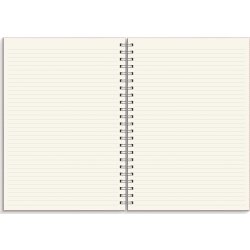 Burde Notesbog, tekstil, A4, linjeret, pink