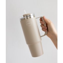 AYA&IDA Thermo Cup With Straw, Beige