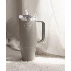 AYA&IDA Thermo Cup With Straw, Driftwood