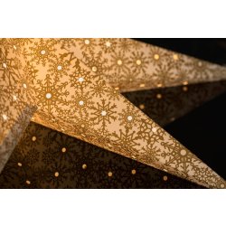 Papirstjerne, Hængende, Mønster, Ø60, Guld