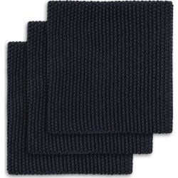 Engholm karklud, bomuld, 25x25 cm, sort, 3 stk.