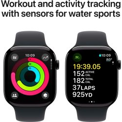 Apple Watch Series 10 GPS, 46mm, jet sort, M/L
