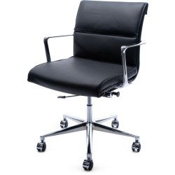 Elva konferencestol, sort/krom