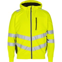 Engel Safety sweat cardigan, Gul, Str. 2XL