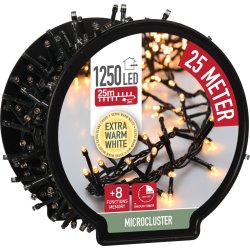 Lyskæde m/kabelrulle 1250 Mikro LED 25M, varm hvid
