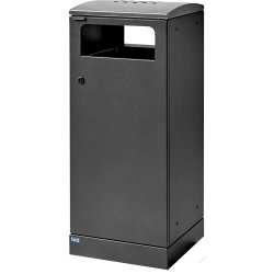 Bica 5078 Papperskorg m/askkopp, utomhusbruk, 100L