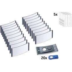 Avery namnbrickor med ram, 65x30mm, 20 st