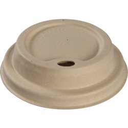Låg til papkrus på 24 cl, Bagasse, 50 stk.