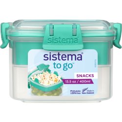 Sistema Snack To Go matlåda, 400 ml, blågrön