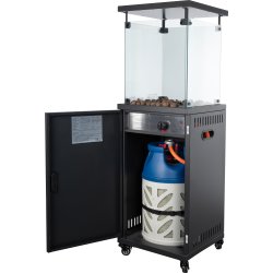 Terrassevarmer "Fire Pit", 135 cm, Sort