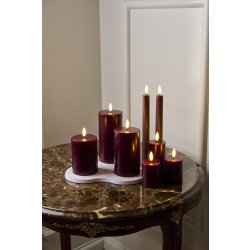 Sirius Sille Genopladelig Mini, Ø5/H6,5cm,Bordeaux