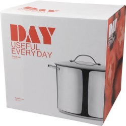 Gryde m/låg, rustfrit stål, 18L