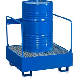 Miljøstativ 1 tønde, 220 l, blå