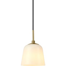 Room 49 taklampa, Ø15 cm, Opal/mässing