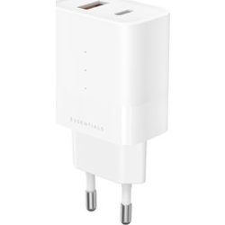 Ëssentials oplader, 30W, USB-A & USB-C, hvid