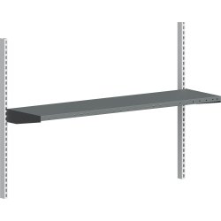 Pakkebords hylde til arbejdsbord, grå, 1400x360mm
