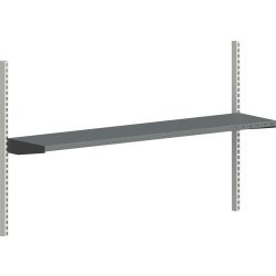 Pakkebords hylde til arbejdsbord, grå, 1600x360mm