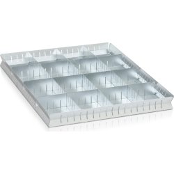 Skuffeindsats til værkstedsvogn, 50x610x440mm