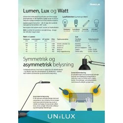 Unilux Vicky bordlampe, Hvid/bøg