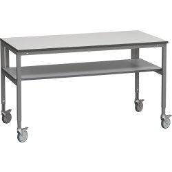 Arbetsbänk med hjul, 300 kg, Laminat, 1600x800 mm