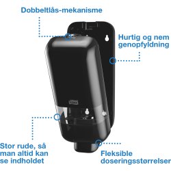 Tork S4 Dispenser, Sort