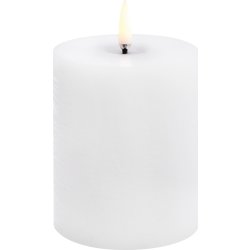 UYUNI Melted Pillar LED-lampa H10 cm, vit, rustik