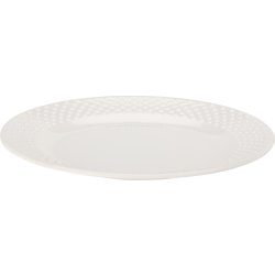 Tallerken, melamin, hvid, 20 cm.