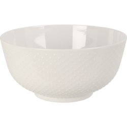 Skål, melamin, hvid, 25 cm.